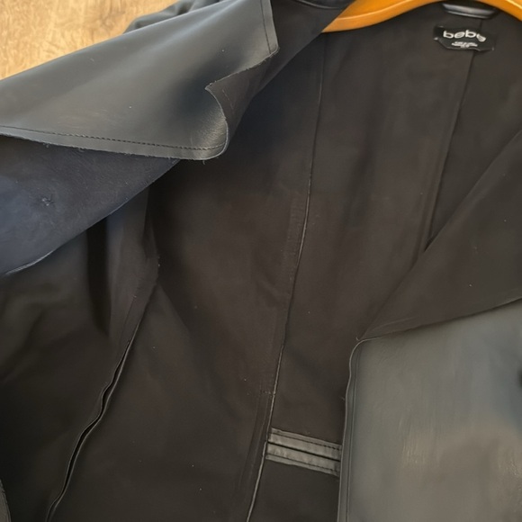 Bebe Faux Leather Trench Coat - Picture 4 of 8